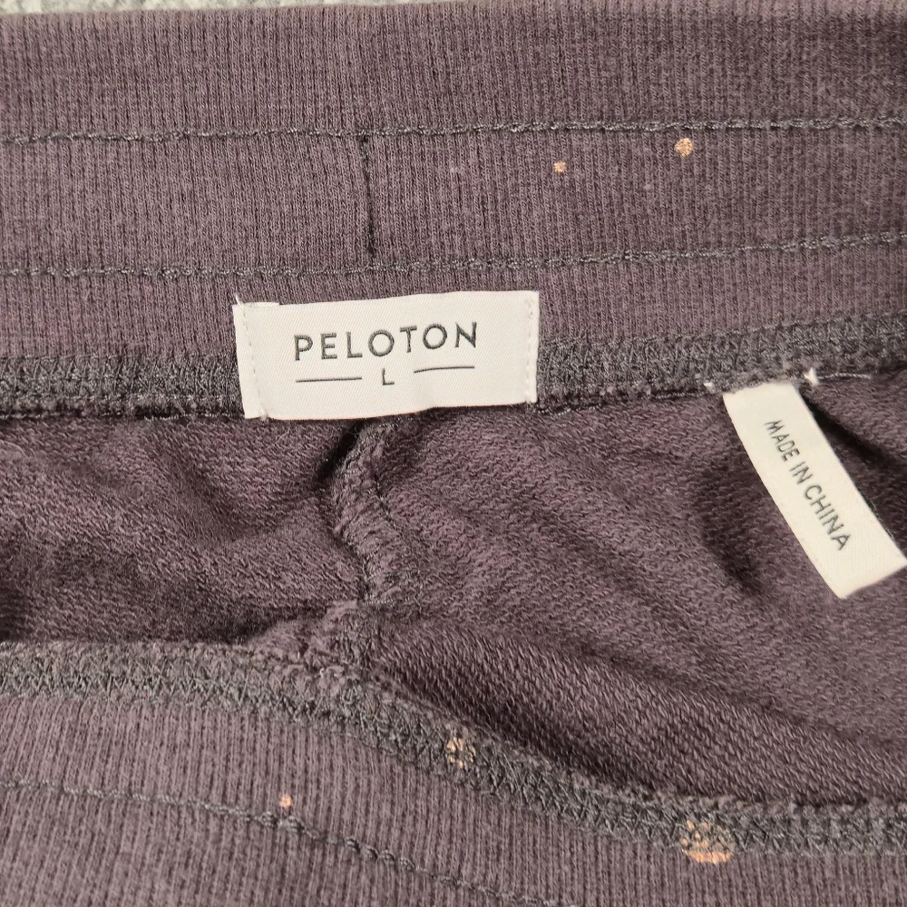 Peloton Rose Gold Speckled Athleisure Jogger Sweatpants L Metallic Paint‎ Drip